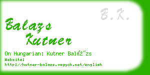 balazs kutner business card